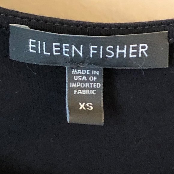 Eileen Fisher black asymmetrical tunic - Picture 8 of 15